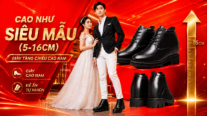 Giày Tăng Chiều Cao 16cm CS163 cao như siêu mẫu 5-16CM