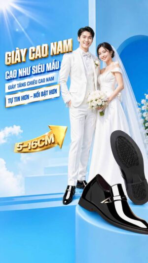 Giày Cưới Cao Nam công sở kết hợp đi tiệc cưới