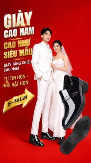 Giày Cưới Cao Nam không lộ đế được ưa chuộng nhất