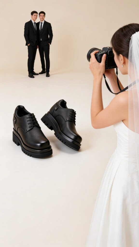 Cách chọn giày cưới nam đẹp giày cao nam đế ẩn