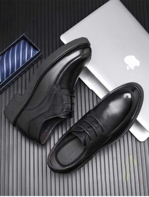 Giày cao nam không lộ dáng 6cm thiết kế da bò cao cấp