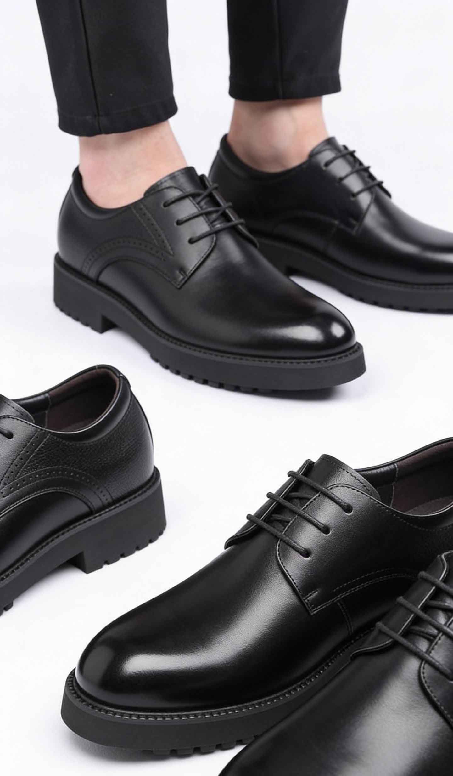 Cao như siêu mẫu 10cm cùng giày tăng chiều cao nam, giày tăng chiều cao 6cm đẹp tự nhiên
