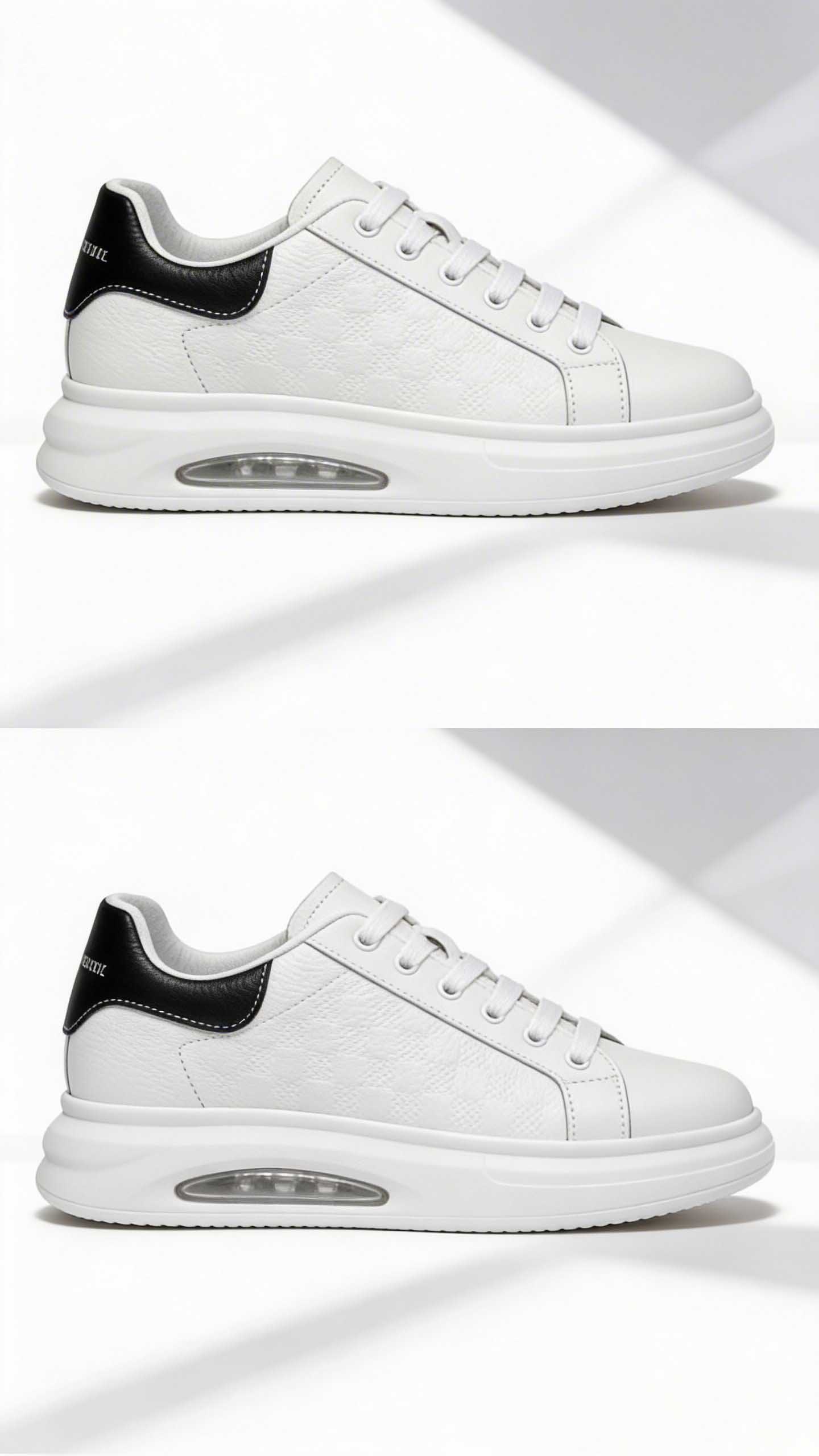 Giày sneaker tăng chiều cao nam cao như siêu mẫu (5–16cm) mang lại cảm giác êm ái khi di chuyển.