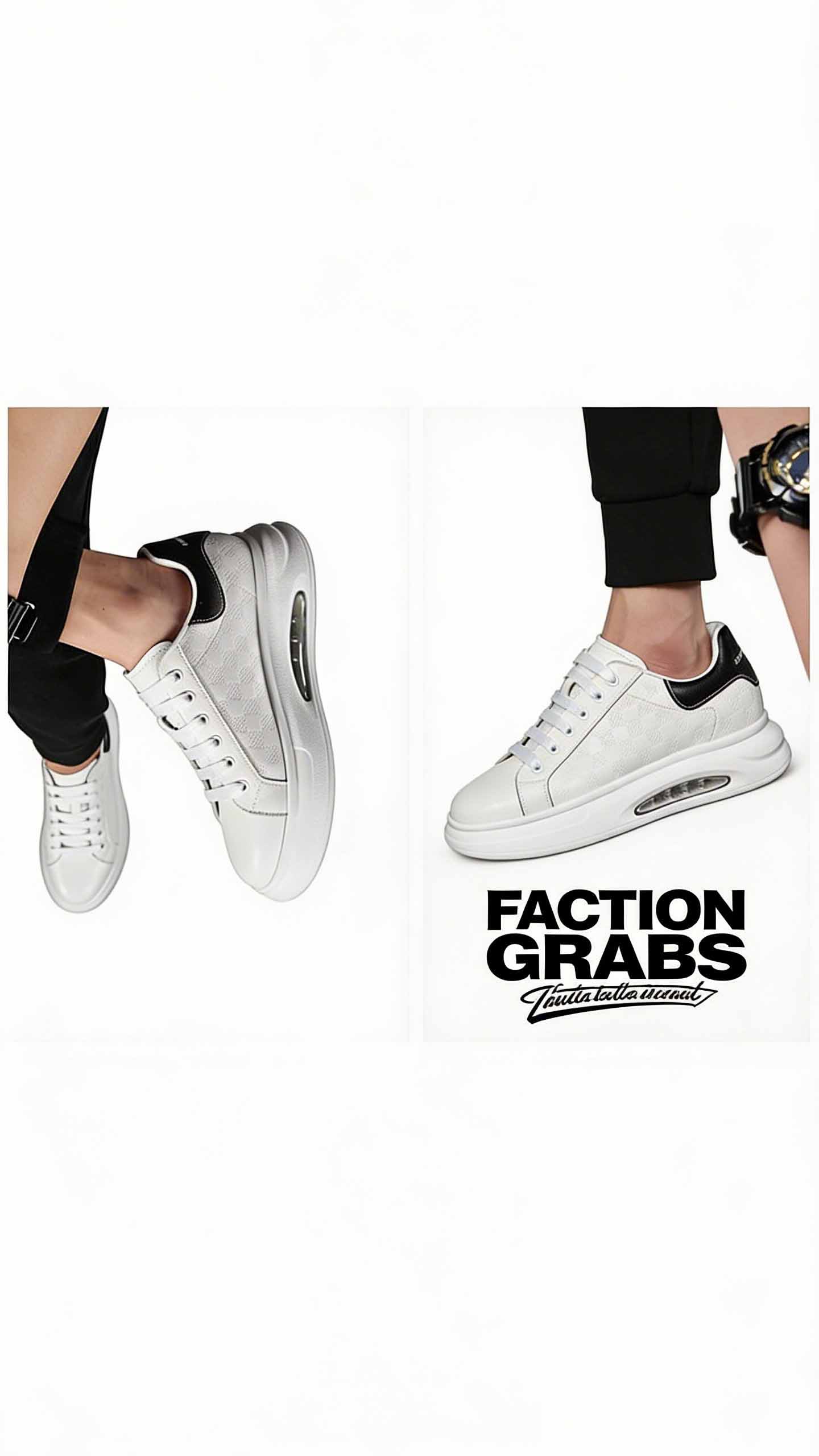 Giày sneaker tăng chiều cao nam cao như siêu mẫu (5–16cm) dễ dàng vệ sinh và bảo quản.