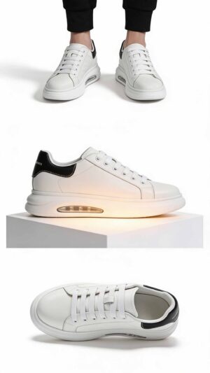 Giày sneaker tăng chiều cao nam cao như siêu mẫu (5–16cm) phù hợp đi du lịch xa.