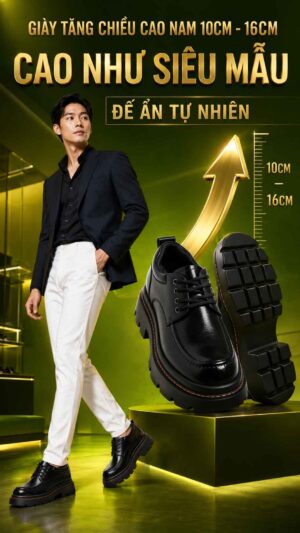 Giày tăng chiều cao nam 10cm giá rẻ