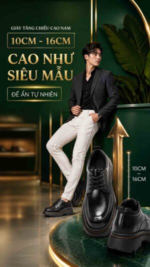 Giày tăng chiều cao nam 10cm đi làm
