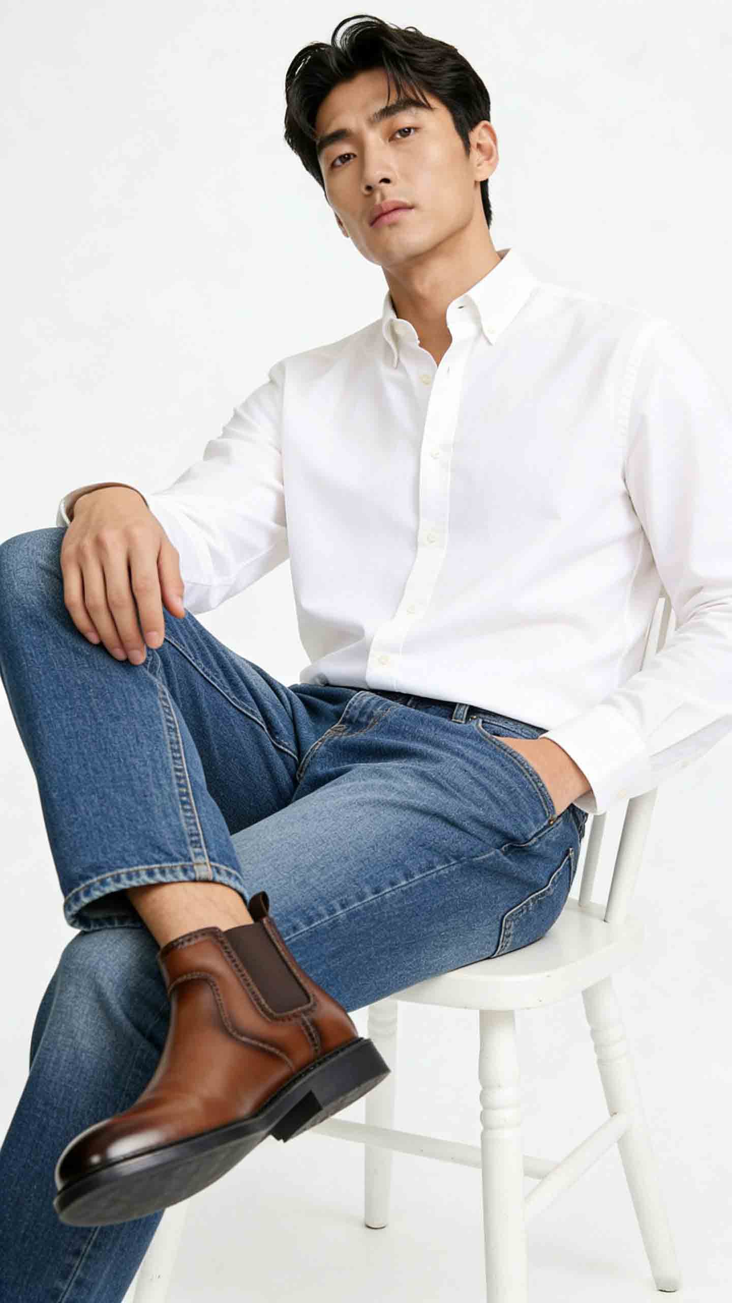 Giày boot cao nam 6cm cao như siêu mẫu form đẹp