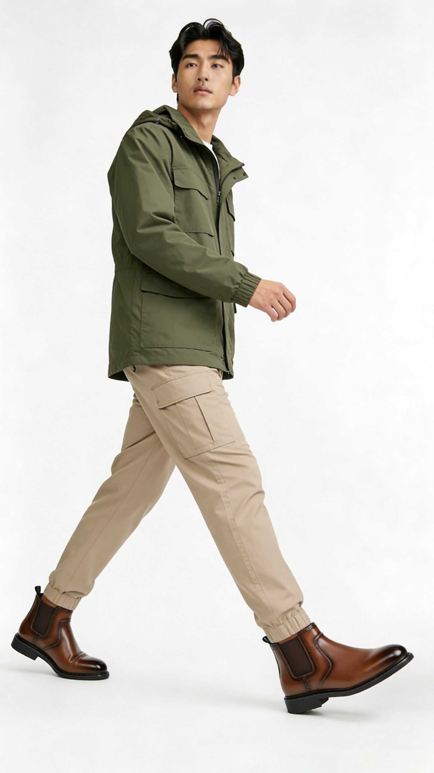 Giày boot cao nam 6cm phù hợp đi làm
