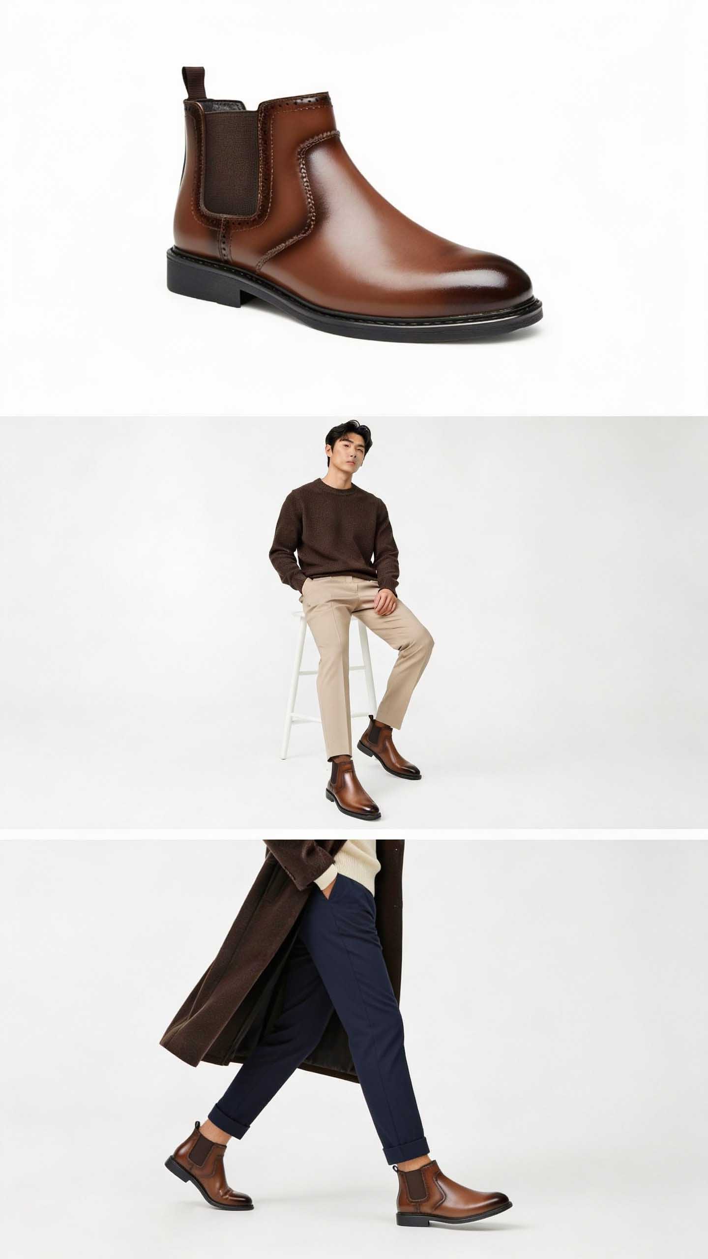 Giày boot cao nam 6cm phối đồ như thế nào