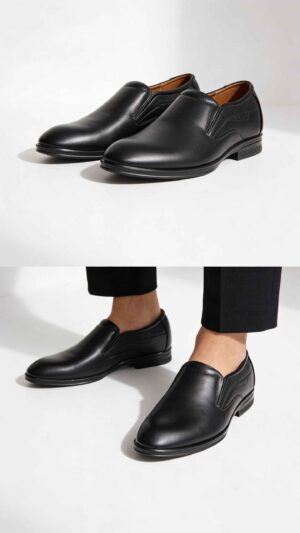 Giày cao nam 6cm da thật giày lười tăng chiều cao nam