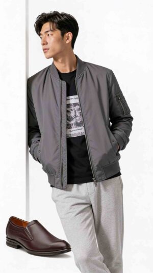 Giày lười cao nam 6cm dễ phối quần jean