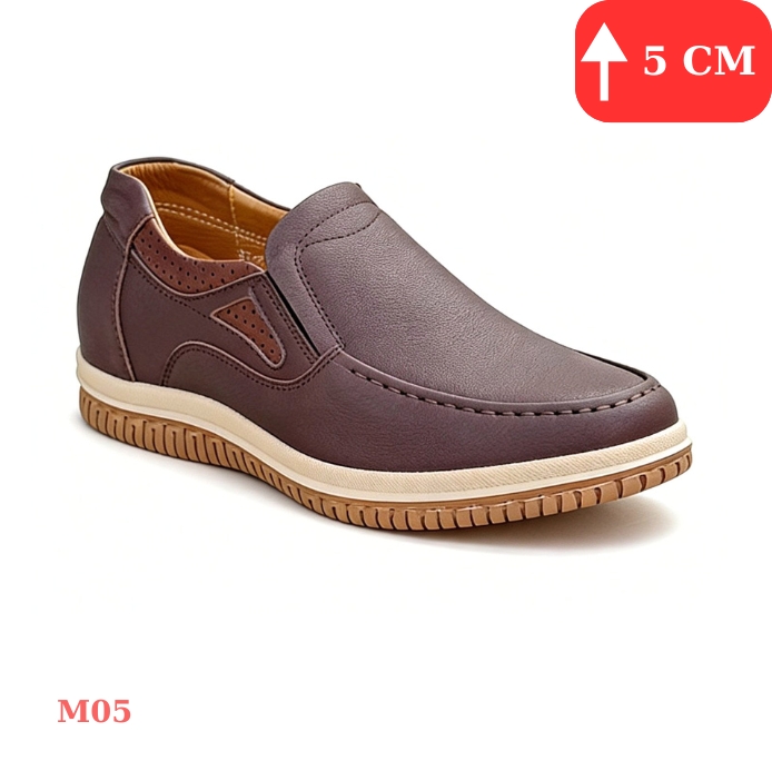 Giày Lười Cao Nam 5cm tăng chiều cao tự nhiên, không lộ đế