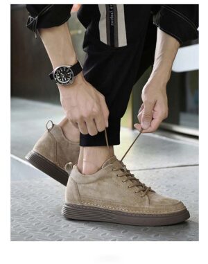 Giày nam cao 6cm đế cao su chống trơn trượt