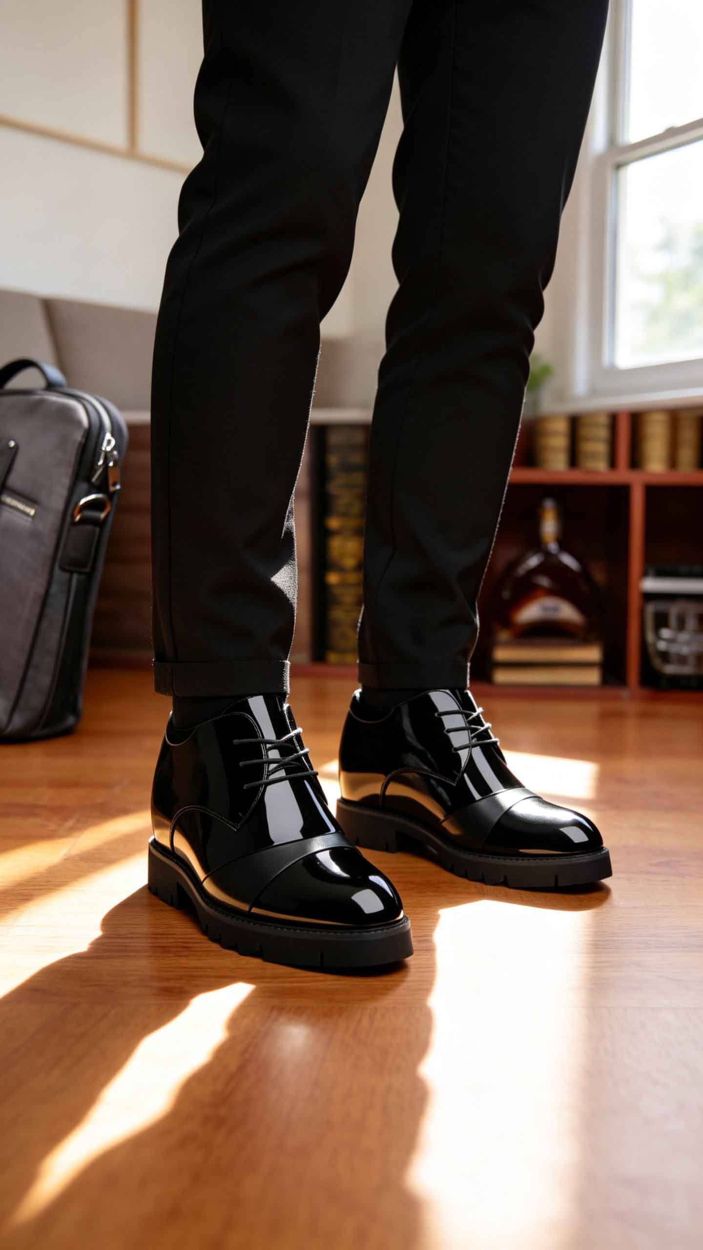 Cao như siêu mẫu 12cm giày lười nam lịch lãm