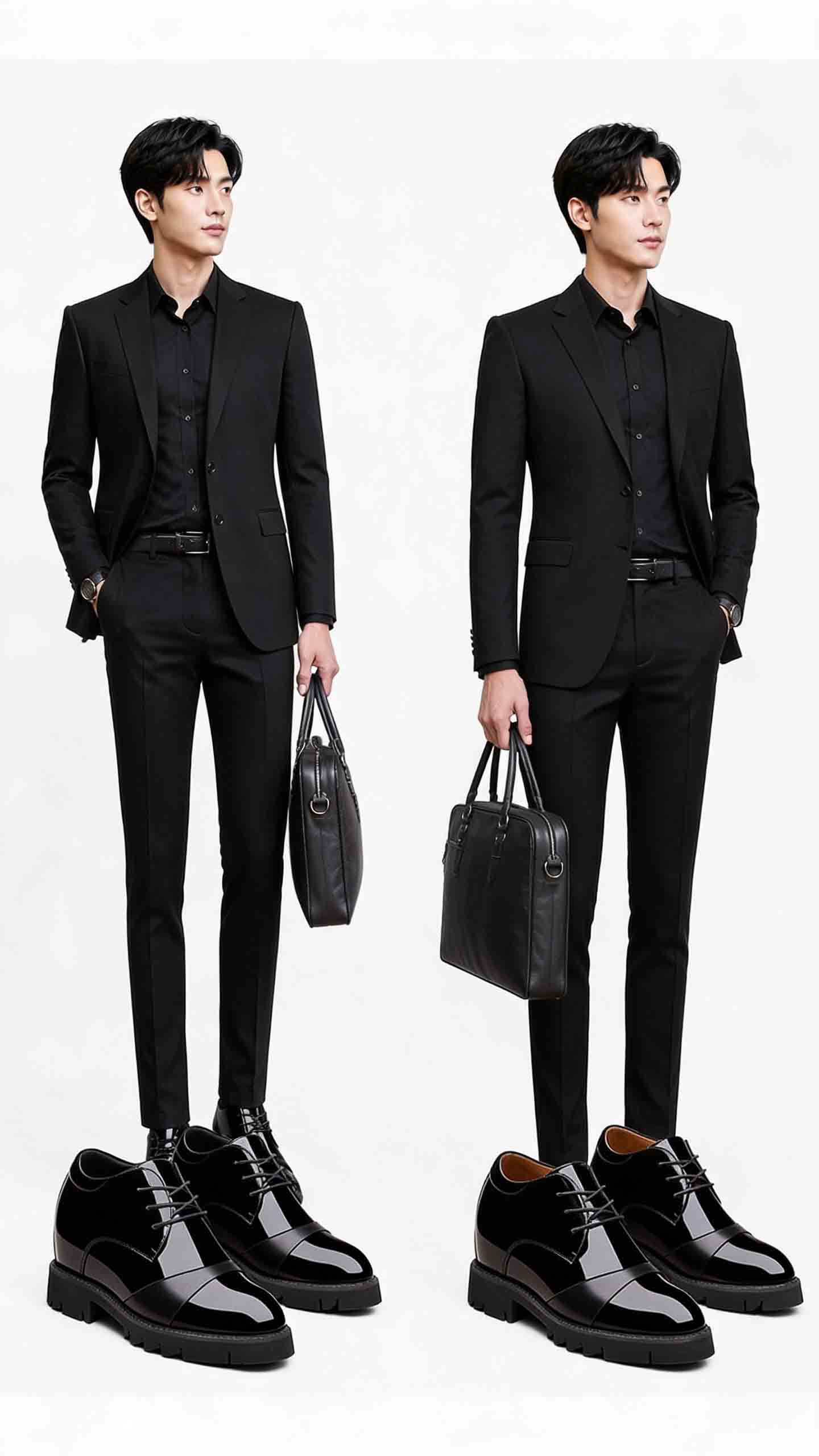 Cao như siêu mẫu 12cm giày lười đi chơi