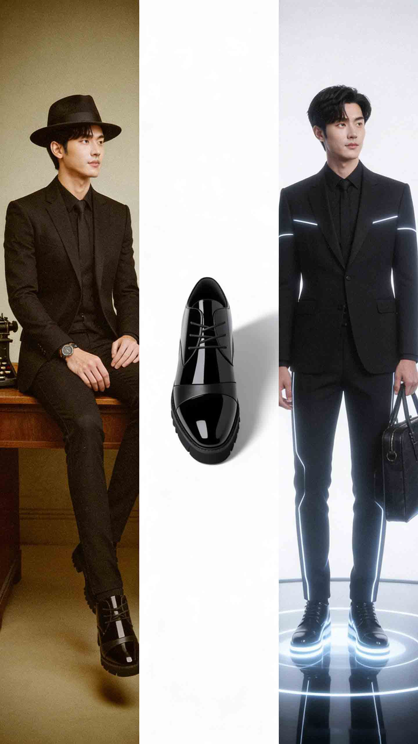 Cao như siêu mẫu 12cm giày nam form đẹp