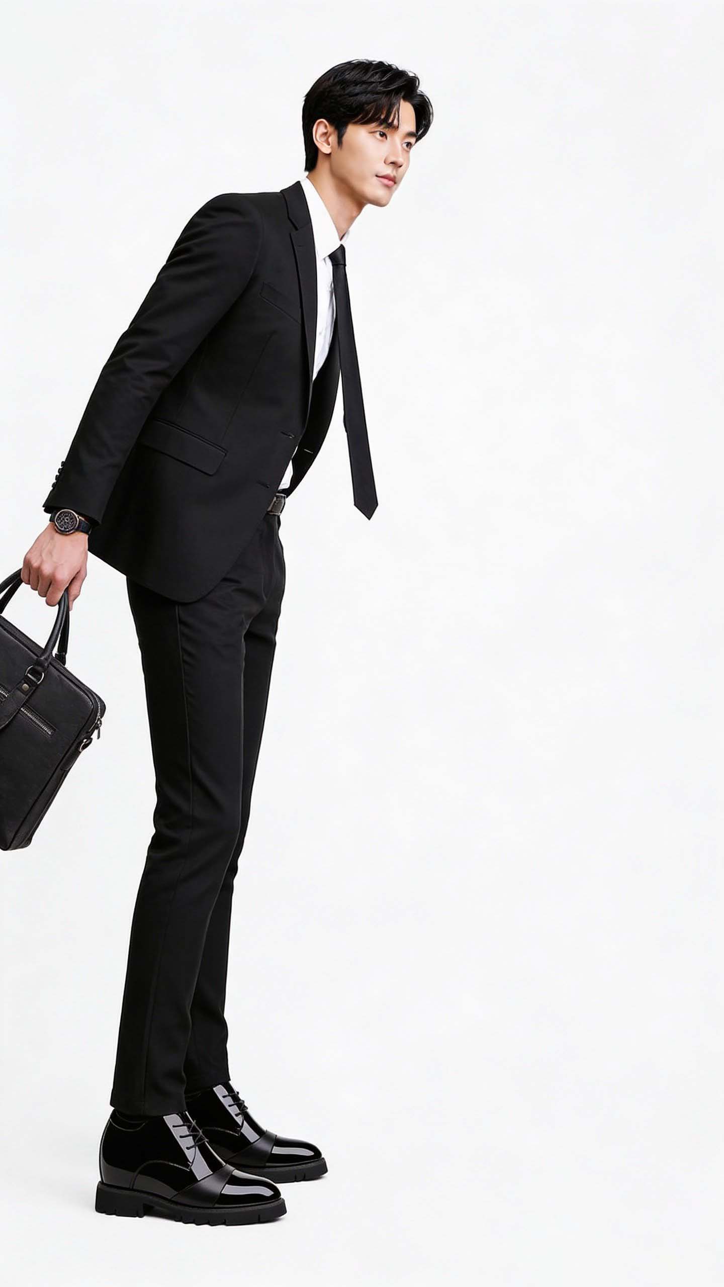 Cao như siêu mẫu 12cm giày cao nam không lộ đế