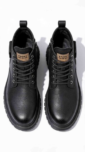 Giày boot nam tăng chiều cao 6cm đi êm chân không lộ đế