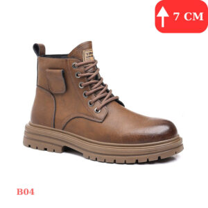 Giày boot tăng chiều cao nam 5-16cm đế ẩn khó lộ, kiểu dáng sang trọng cho nam giới.