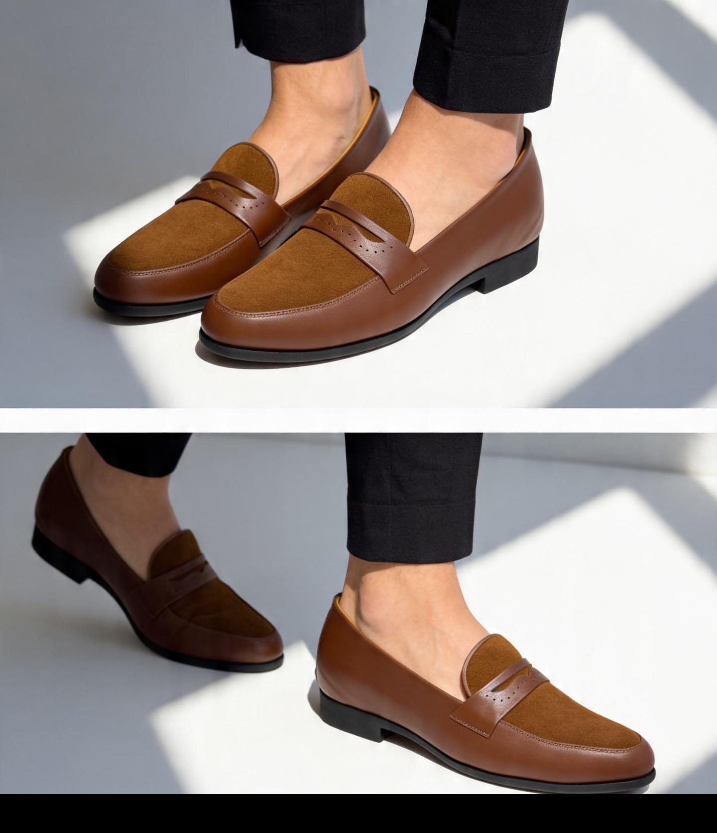 Giày tăng chiều cao nam 6cm đế ẩn tự nhiên không bị lộ