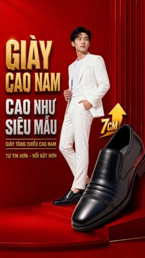 Giày nam cao 12cm cao như siêu mẫu không lộ