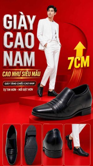 Giày nam cao 6cm công sở lịch sự cho nam giới