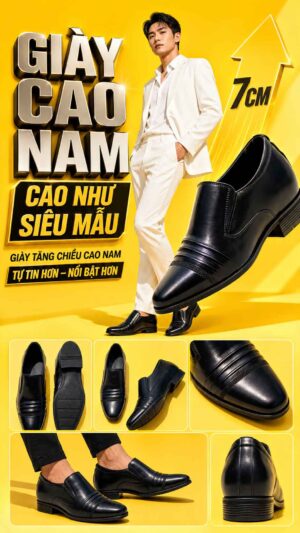 Giày nam cao 10cm giúp tự tin khi đi tiệc