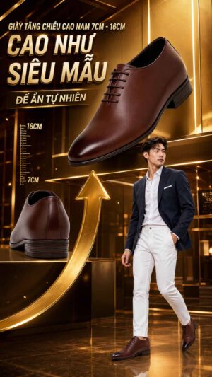 Cách phối đồ với giày tăng chiều cao nam 8cm giúp chân dài tự nhiên hơn