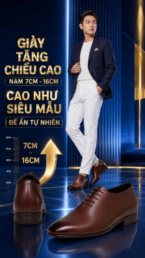 Cách phối đồ với giày tăng chiều cao nam đi làm lịch sự không lộ đế