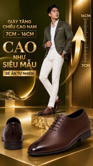 Cách phối đồ với giày tăng chiều cao nam 6cm mặc với quần tây áo sơ mi