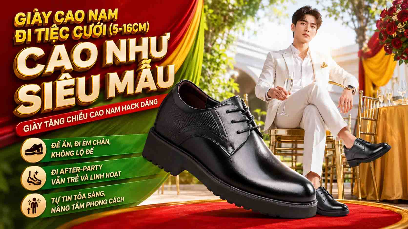 Nam thấp nên mang giày gì để cao hơn tự nhiên khi đi làm