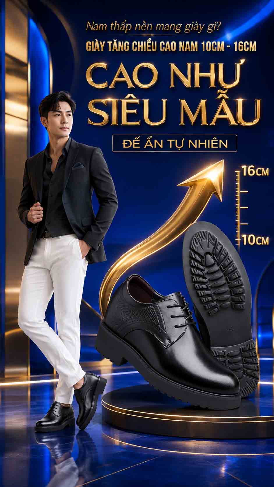 Nam thấp nên mang giày gì cho phong cách công sở nam tính