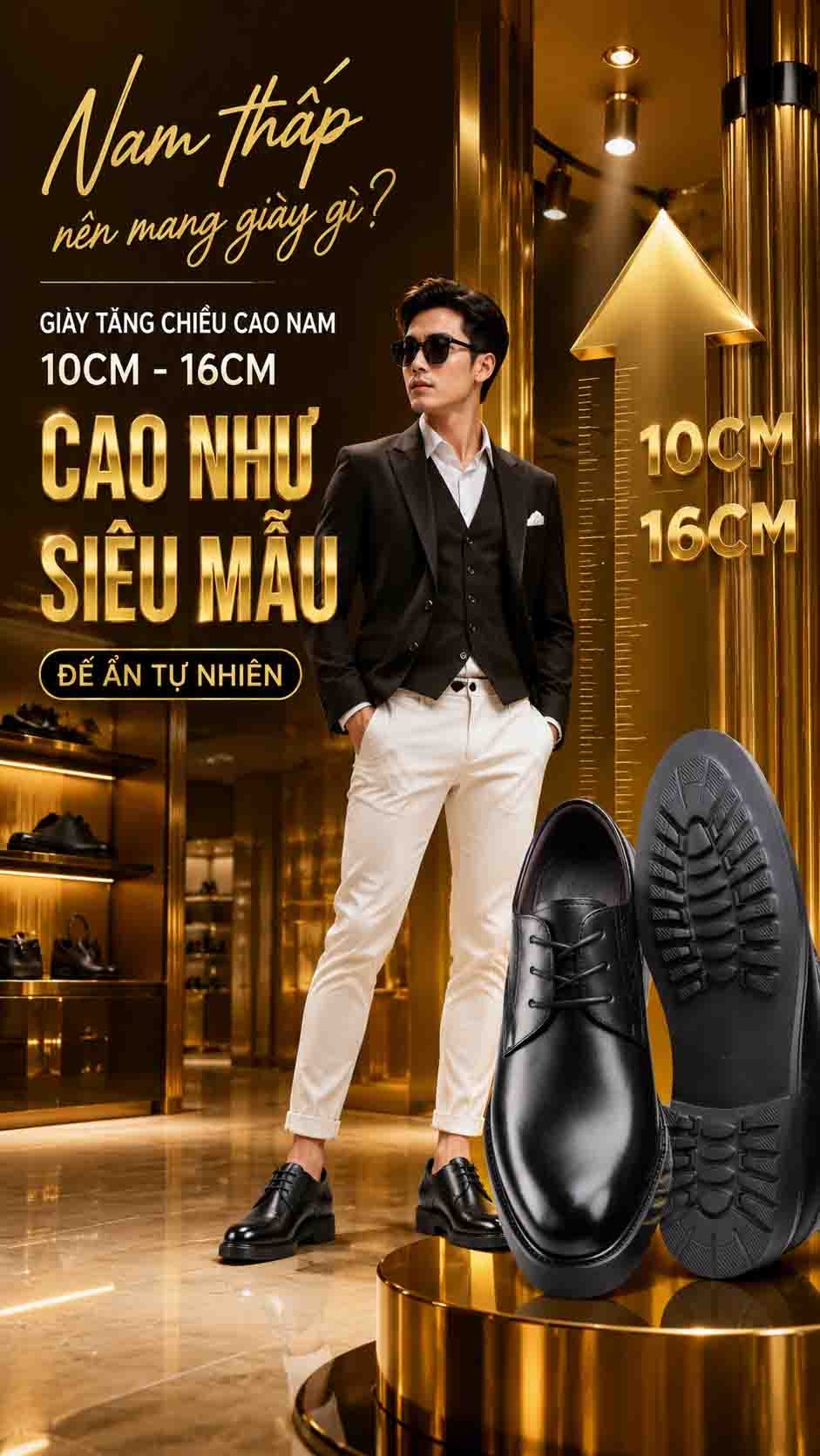 Nam thấp nên mang giày gì khi đi hẹn hò cho tự tin