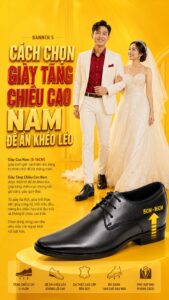 Cách chọn giày tăng chiều cao nam đế ẩn khéo léo 5-16cm