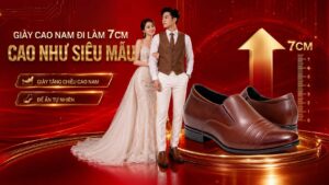 Giày cao nam cho người thấp đi tiệc cưới đẹp sang