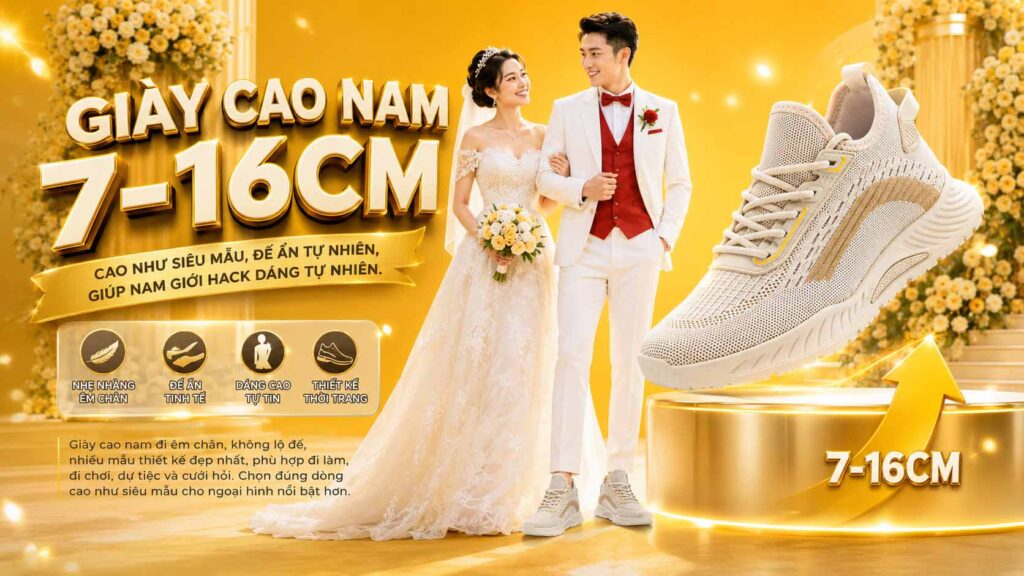 Giày cao nam (5-16CM) cao như siêu mẫu