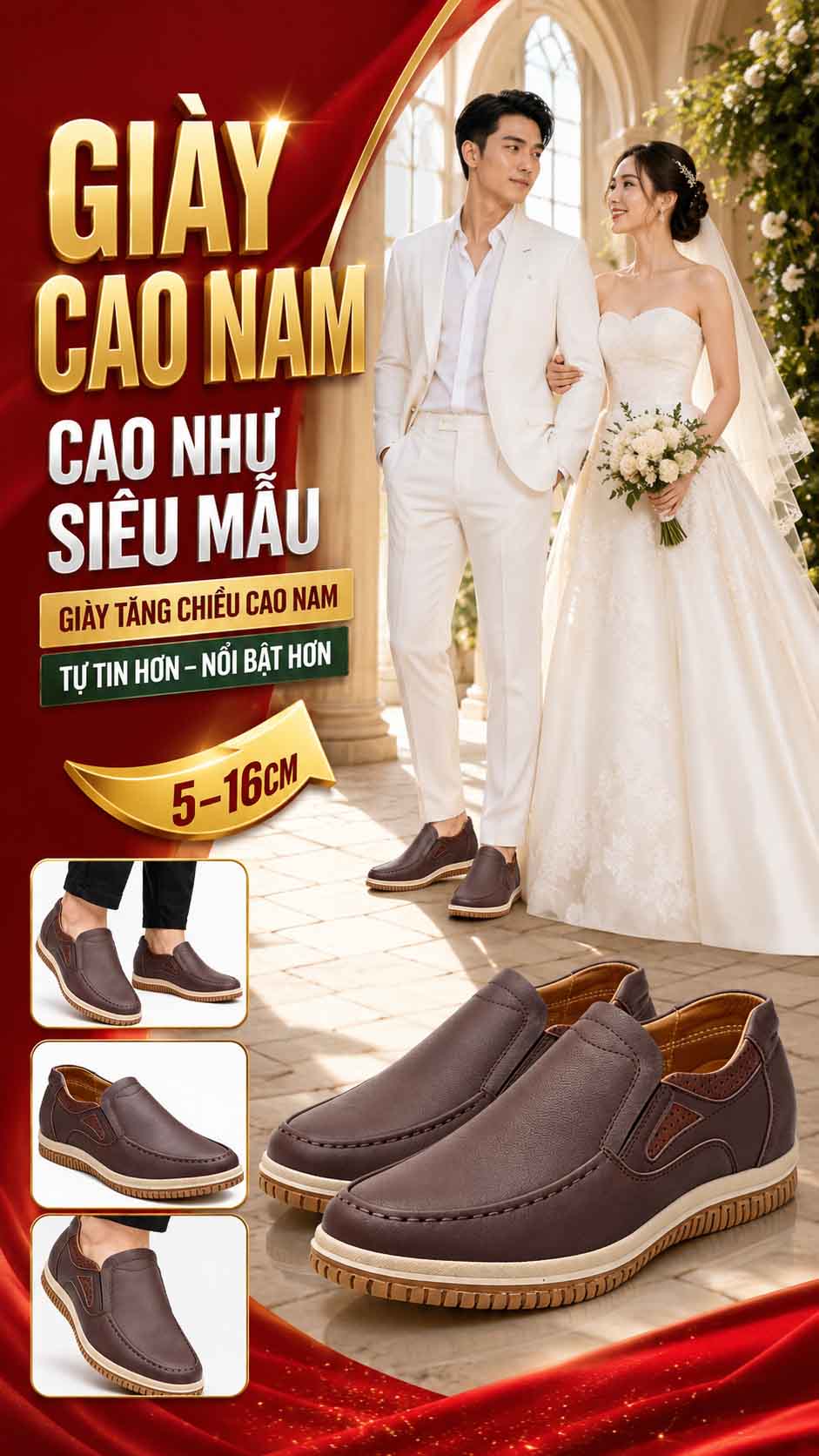 Nam 1m60 nên đi giày gì cho chân dài hơn