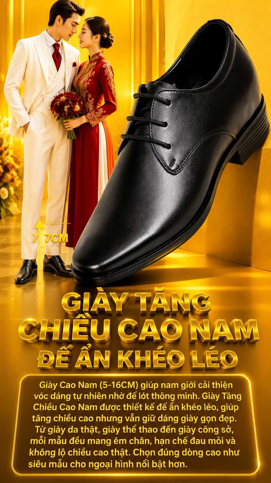 Cách chọn giày tăng chiều cao nam đi chơi trẻ trung