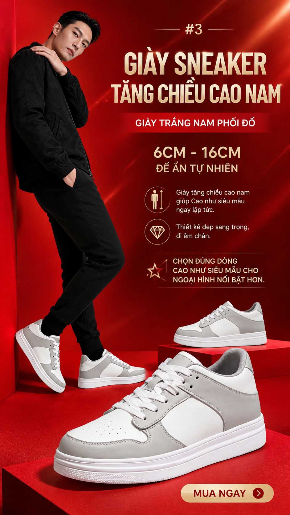 Giày trắng nam phối đồ đẹp đi làm hằng ngày
