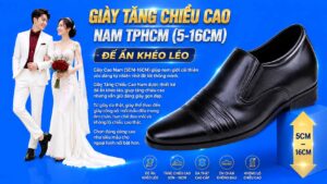 Giày tăng chiều cao nam TPHCM đế ẩn tự nhiên