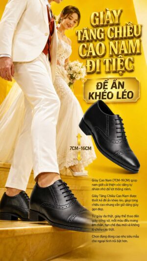Giày tăng chiều cao nam đi tiệc cưới