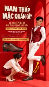 Nam thấp mặc quần gì đẹp cùng giày Giày Cao Thanh Tú