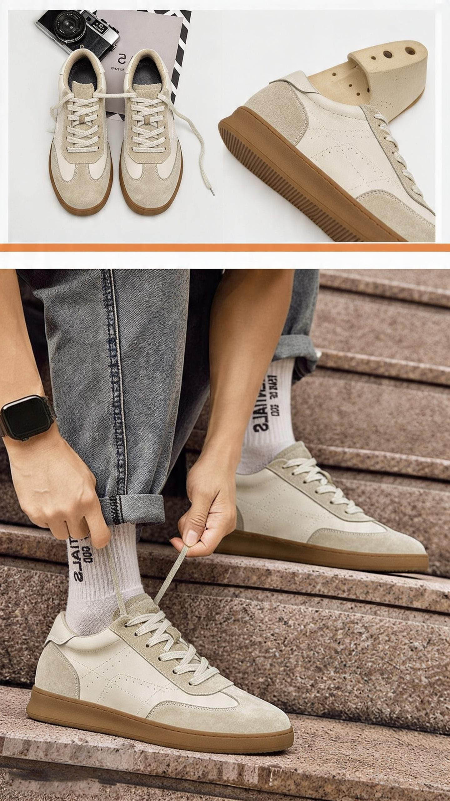 Giày cao nam đế ẩn 6cm sneaker